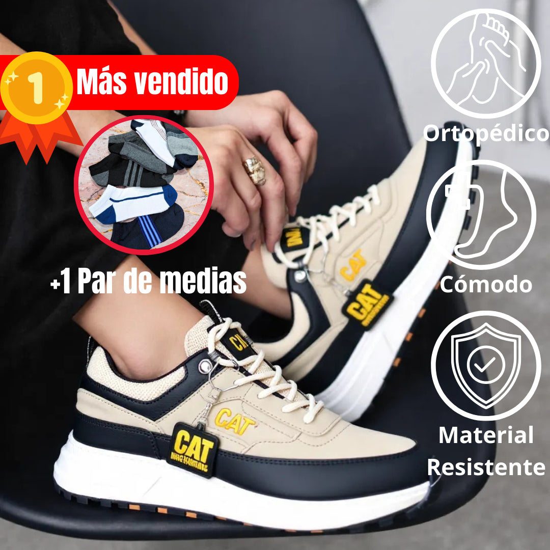 Tenis CAT Confort Premium - Importado de Estados Unidos +1 PAR DE MEDIAS DE REGALO! ÚLTIMAS 3 UNIDADES EN STOCKa
