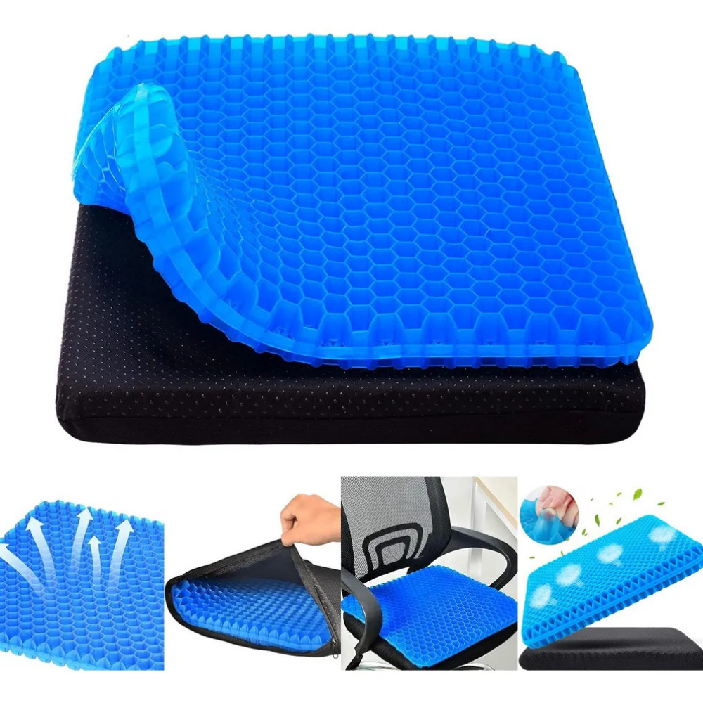 COJIN ASIENTO DE GEL ERGONÓMICO COMFORT PRO