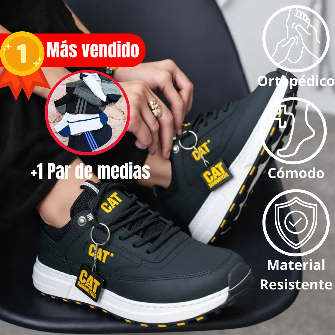 Tenis CAT Confort Premium - Importado de Estados Unidos +1 PAR DE MEDIAS DE REGALO! ÚLTIMAS 3 UNIDADES EN STOCKa