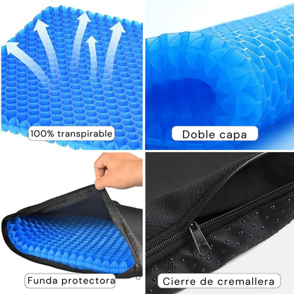 COJIN ASIENTO DE GEL ERGONÓMICO COMFORT PRO