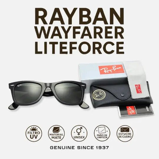 Rayban Wayfarer Unissex Sensación de poder y confianza + 3 Regalos (Estuche Original, Paño y Ebook La Arte de la Seducion) ÚLTIMAS 3 UNIDADES