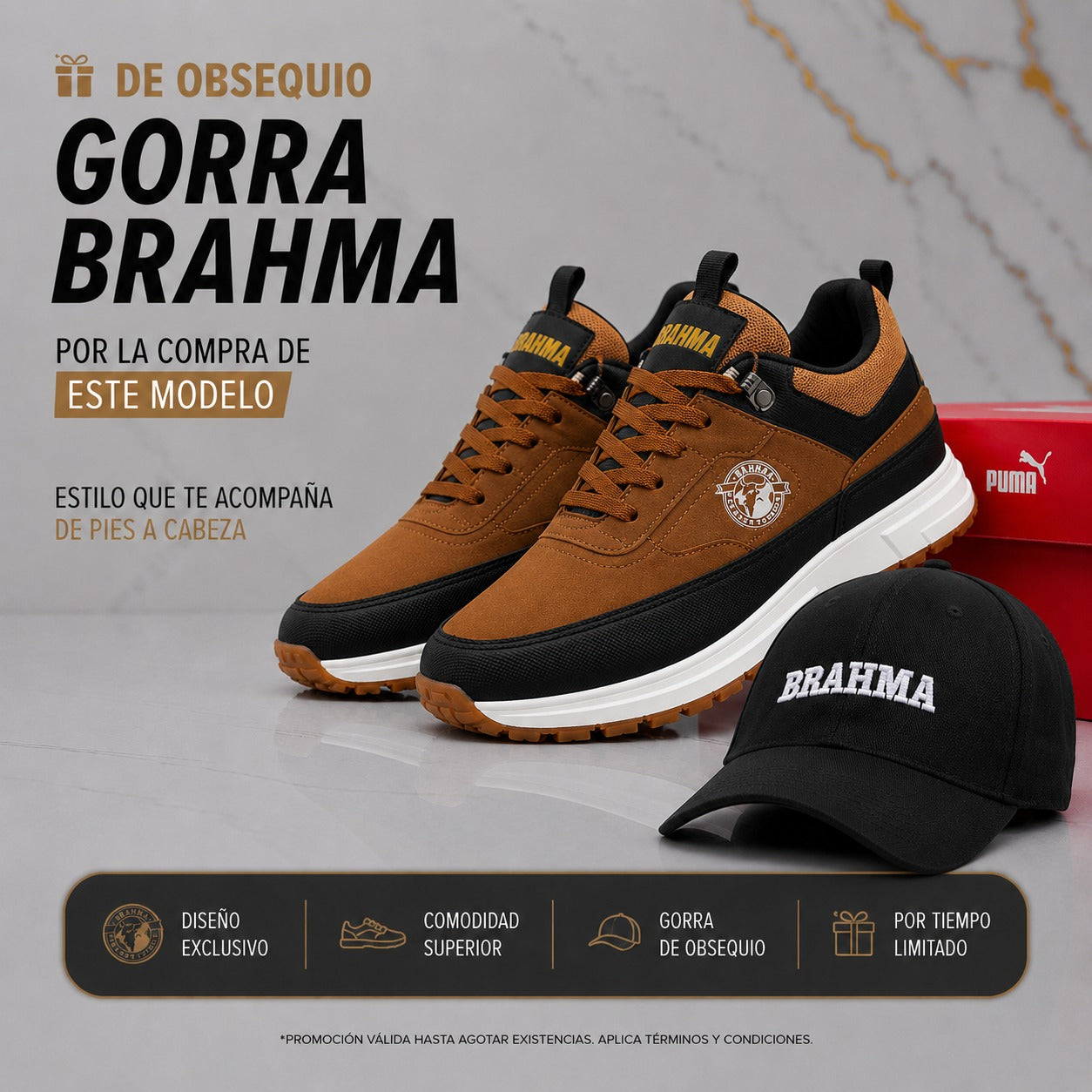 CALZADO BRAHMA SUPER RESISTENTE - +1 GORRA BRAHMA DE REGALO - ÚLTIMAS UNIDADES EN STOCK