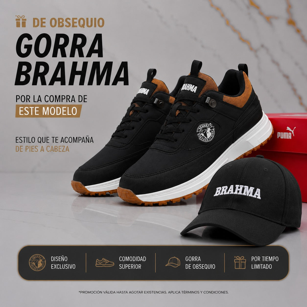 CALZADO BRAHMA SUPER RESISTENTE - +1 GORRA BRAHMA DE REGALO - ÚLTIMAS UNIDADES EN STOCK