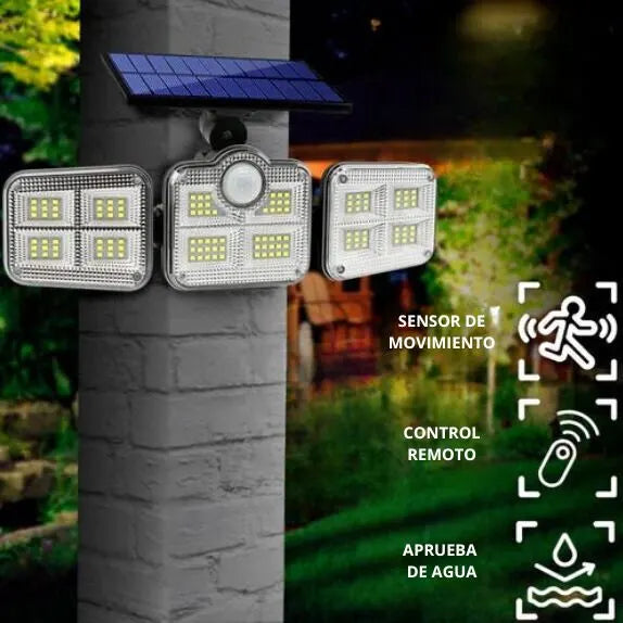 Reflector Solar 3 Cabezales HomeLight + Lampara Tipo Cámara de Regalo